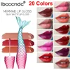 Makeup Mermaid Lip Gloss Ibcccndc Matte Liquid Lipstick set Velluto antiaderente Cup setoso Lucidalabbra 20 colori Lipgloss Labbra di bellezza a lunga durata