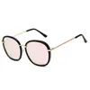 Neue Markendesigner-Sonnenbrille für Damen, runder Metallrahmen, Vollformat, Avantgarde, beliebter Stil, UV-400-Objektiv-Schutzbrille, kostenloser Versand, W 9