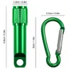 LED Mini Zaklamp Aluminium Lichtmetalen Torch met Carabiner Ring Sleutelhangers Sleutelhanger Draagbare Outdoor Hiking Camping Mini-Light LED-zaklampen