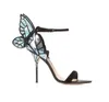 Hot Sale-Women Colorful Butterfly High Heels Gladiator Sandals Party Wedding Shoes Woman