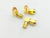 500pcs Gold plat RP-SMA male jack center to RP-SMA female right angle 90° adapter