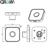 GROW K219-A+R502-AW Placa de control remoto infrarrojo de huellas dactilares de relé de tiempo programable