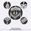 High Quality Wedding Crown Bridal Head Piece Pearl Tiara Jewelry Women Hair Accessories Set Silver Headpiece Big Pageant Crown CJ191226