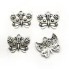 Lot 100 pièces papillon Antique argent breloques pendentifs résultats de bijoux à bricoler soi-même pour la fabrication de bijoux Bracelet collier boucles d'oreilles 21*25mm