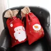 Christmas XMAS Hessian Santa Sack Stocking Bag Children Gifts Bag New Year Christmas Decorations 2 colors8803157