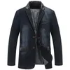 Spring Autumn Fashion Male Slim Fit Casual Denim Suit Jacket Men Blazer Coat Terno Masculino 4XL Brand Mens Denim Blazer