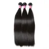 Mèches malaisiennes naturelles Remy lisses, cheveux lisses, 13x4, avec Closure, partie libre, naturel/noir de jais, 3 lots