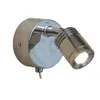 Topoch Chrome Wall Lights with Switch Lamp قابلة للتدوير 3W LED LED 30 درجة حزمة سائق المدمج للفندق/المقطورة AC100-240V DC12-24V