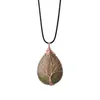 Arbre de vie fil enroulé goutte d'eau collier pendentif pierre gemme naturelle bijoux à bricoler soi-même Making293Q