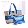 Pink sugao designer shoulder bags women handbag new fashion tote bag 2pcs/set Summer new PVC waterproof transparent bag Crystal neon jelly