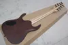 Fabriek groothandel 8 snaren bruin elektrische gitaar met palissander fretboard, zwarte hardware, witte binding, kan worden aangepast