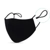 3 pièces mode bouche visage ensemble masque noir hommes respirant lavable masque anti-poussière résistant au froid coton réutilisable pour les hommes