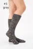 Chaussettes hautes de genou de câble, chaussettes de section moyenne pour femmes, chaussettes tricotées, chaussettes d’intérieur pour adultes sur le genou, chaussettes de sol, motif tricoté classique
