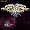 クリスタルシャンデリア屋内照明ダイヤモンドのモダンなLED天井灯のためのシーリングランプのためのシーリングランプのためのシーリングランプのためのリビングルームのリングサークルLamparas de Techoの家の装飾ライト