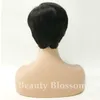 Naturel Straitement court Little Lace Front Human Hair Wigs for Black Femmes