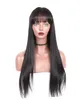 360 Lace Front Pärlor med Bang Trendig Diva Brazilian 360 Lace Wig Straight Glueless Human Hair Wigs för svarta kvinnor (16 tum, 180%