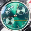 V2 Upgrade version DMF Portugieser 503510 Green Dial Power Reserve 52850 Automatic Mechanical Mens Watch Steel Case Leather Sport 2946