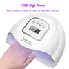 Sun X5 Max 120W UV LED Nail Lâmpada 45 LEDs Lâmpadas de secador de unhas inteligentes com sensor LCD Display para Curing Nail Gel Polonês Manicure Ferramenta Y191029