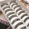 SHIDISHANGPIN 10 pairs false eyelashes natural long makeup lashes synthetic hair eyelash extension 1 box wispies eyelashes