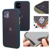 Schokbestendige matte telefooncase voor iphone 11 pro max xr xs x 8 plus doorschijnend bumper pc harde achterkant Samsung note10 s10