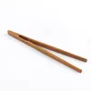 Naturligt bambu te klipp handgjorda te tweezer kinesiska trä kongfu teverktyg multifunktion bacon sallad socker mat toast tongs1416457