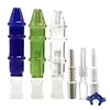 CSYC NC012 Kit per fumatori Mini tubo filtro in vetro con chiodo al quarzo da 10mm 14mm Banger Nail Dab Bong ad acqua con paglia dab rig Tubi manuali