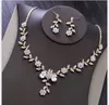 Little Flower Necklace Bride039s Marriage Jewelry Wedding Garment Accessories Necklace Earrings Twopiece Set7226963