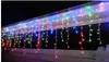 12 m Drop 0.65 M 360 LED Icicle Dize Işık Noel Düğün Noel Parti Dekorasyon Karlandırma Perdesi Işık ve Kuyruk Fiş AC.110V-220 V
