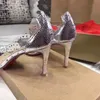 2019 8cm transparent diamond bridesmaid wedding shoe heels pointed sexy with the empty sexy women's singles shoes summer fairy wind