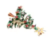 Décorations De Noël Femmes Alliage Arbol De Navidad Costume Collier Clip Creative Filles Cadeaux Écharpe Boucle De Noël Accessoire Bijoux Broches Gif