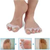 발 Hallux Valgus 정형 피트 손가락 교정기 발가락 엄지 손가락 구분 기호 분배기 보호기 조정자 피트 관리 도구 1 쌍