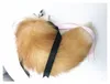 Genuine Real Crystal Fox Fur Tail Plug W Silk Metal Stainless Butt Toy Plug Insert Anal Sexy Stopper235n
