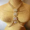 Mode - Strass Body Chain Bijoux Femmes Sexy Bikini Beach Chaînes de ventre Longues chaînes Colliers Pendentifs Club Night Party Accessoires