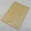 Kulka czekoladowa przekąska Pakiet Zipper Resealable, 16x24 cm 100 sztuk / partia Brązowy Papier Kraft Papier Aluminiowa Folia Ziplock, Mylar Teabag Zip Torby