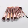 10 Teile/satz Diamant Make-Up Pinsel Kit Frauen Make-Up-Tool Blending Contour Foundation lidschatten Pinsel mit Kosmetik Tasche