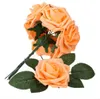 Ausverkauf 2019!!! Großhandelsfreies Verschiffen 50pcs PET-Schaum-Rosen-Blumen-hellorange