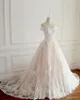 Lace A Line Wedding Dresses Sweetheart Sleeveless Tulle Lace Appliques Sweep Train Zipper Bridal Wedding Gowns Plus Size Custom Made