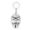 V För Vendetta Nyckelring Kvinnor Män Hängsmask Keychain Key Ring Movie Ringhållare Gåvor Smycken 4styles GGA2652