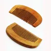 Natural Wide Tooth Peach Wood No-static Massage Hair Mahogany Wooden Comb wood Hair massage Can engrave logo