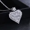 Bling Bling Zircon Coeur Collier Femmes Strass Coeur Pendentif Collier Bijoux Cadeau pour Amour Accessoires De Mariage