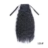 100 Human Curly onduleuse cheval de queue de cordon de poitrine mouillée onduleuse ondulée brésilienne queue de queue 160g de coiffure naturelle wraps colorant