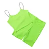 Damskie garnitur sportowy Crop Top Spodnie Outfit Workout Dres Ubrania