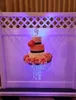 18 tums kristallkaka rack ljuskrona stil drape suspenderad swing kaka stå rund hängande tårta står bröllop mittpunkt