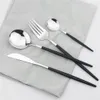 4 pièces ensemble miroir argenterie galvanoplastie or vaisselle Western 304 en acier inoxydable ensemble de vaisselle accessoires de cuisine couverts 6505736