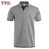 Klassisk kortärmad T-shirt Män Sommar Casual Solid T-shirt Andningsbar Lyxig bomull Tröjor Jerseys Golf Tennis Män Camisa Tops