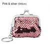 Sequins Hasp Mini Wallet Clutch Coin Pouch Women Coin Purses Handbags Card Keys Fashion Portable Earphone Bags Wholesale