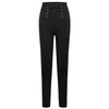 Vrouwen lange broek bandage elastische potlood broek casual hoge taille broek solide riem boog skinny legging jogger broek kledingyfa865