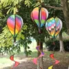 Regnbåge rand galler vindsock varmluft ballong vind spinner trädgård gård utomhus dekoration hängande dekoration sn3803