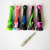 Groothandel Siliconen Nectar Collector Kiets 14mm Joint GR2 Titanium Nail Oil Box Wax Container Concentraat Honeystraw Pijpen hand Pijp