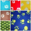 60*70cm Pet Blanket Small Paw Print Towel Cat Dog Fleece Soft Warmer Lovely Blankets Beds Cushion Mat Dog Blanket Cover 22 Colors DBC BH3013